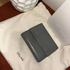 Celine Gray Leather Wallet